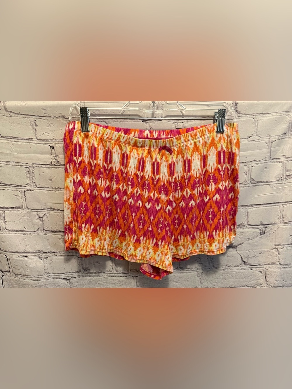 Secret Treasures Pink and Orange Tie-Dye Top